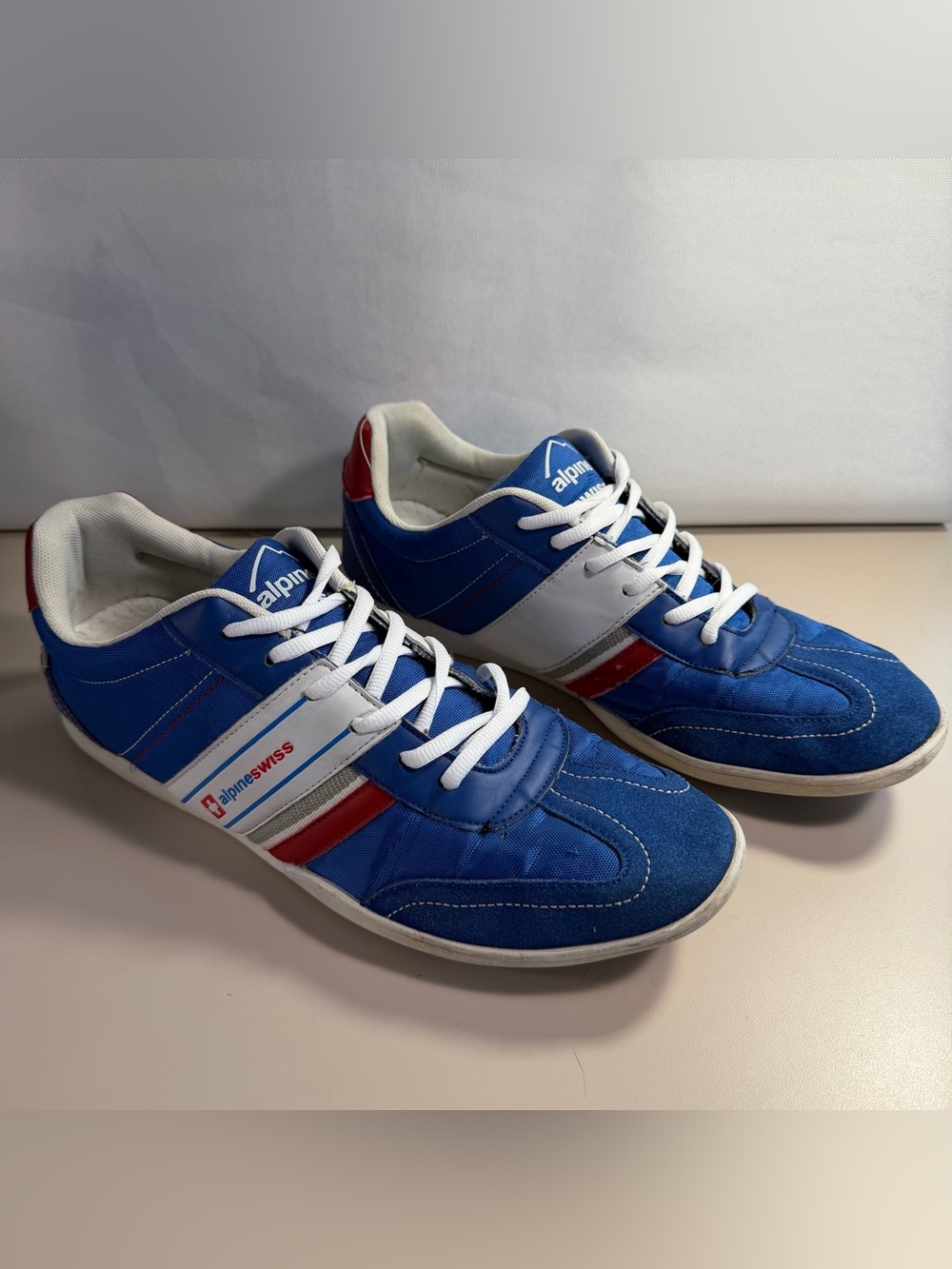 Men's Alpine Swiss LVAN Navy Blue  Casual Shoes Size  13